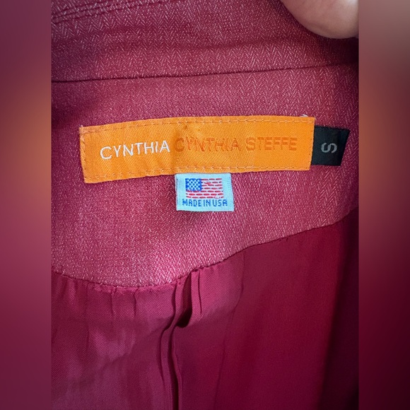 Cynthia Steffie vintage military style pink blazer sz small preloved - Picture 6 of 7